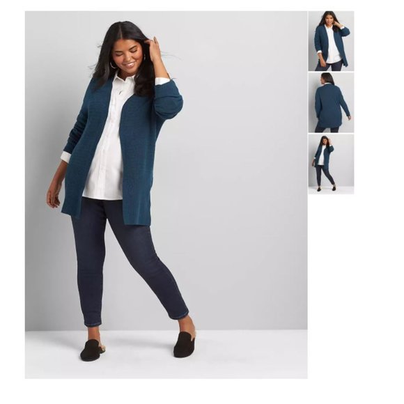 🌟 HP 🌟 Lane Bryant Open-Front Cardigan - 14/16 - Picture 3 of 6